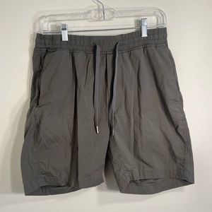 Lulu Lemon Men’s shorts, green-gray, size M